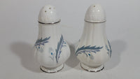 Paragon 'Bridal Leaf' Pattern Blue and White Fine Bone China Salt and Pepper Shakers Set