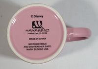 Monogram Disney Mickey Mouse and Minnie Mouse Kissing Love Themed Cartoon Characters Pink Ceramic Coffee Mug