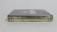 Rare Antique 1935 Karel I Minor 10 Cigar 10 Senorita Dark Red Hinged Tin Metal Container Made in Holland