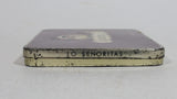 Rare Antique 1935 Karel I Minor 10 Cigar 10 Senorita Dark Red Hinged Tin Metal Container Made in Holland