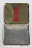 Rare Antique 1935 Karel I Minor 10 Cigar 10 Senorita Dark Red Hinged Tin Metal Container Made in Holland