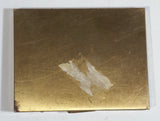 Vintage Beautiful Mother of Pearl Square Tiled Design Gold Toned Metal Hinged Cigarettes Smokes Case Box