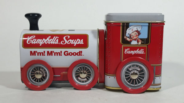 1997 Campbell's Soup M'm! M'm! Good! Train Engine Locomotive Tin Metal Container Collectible