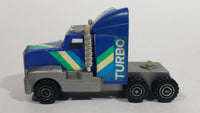 Vintage KY (Kai Yip) Tough Roders Blue Turbo Semi Truck Pressed Steel Cab with Plastic Toy Car Vehicle