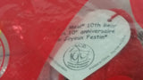2004 Ty Teanie Beanie Baby '10th Bear Toy' Red Stuffed Animal Teddy Bear McDonald's Happy Meal #1 - New in Package