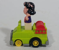 Vintage 1989 Peanuts Gang Pop Mobiles United Features Syndicate Lucy Van Pelt Green Plastic Toy Car Vehicle McDonald's Happy Meals