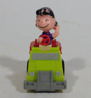 Vintage 1989 Peanuts Gang Pop Mobiles United Features Syndicate Lucy Van Pelt Green Plastic Toy Car Vehicle McDonald's Happy Meals