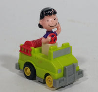 Vintage 1989 Peanuts Gang Pop Mobiles United Features Syndicate Lucy Van Pelt Green Plastic Toy Car Vehicle McDonald's Happy Meals