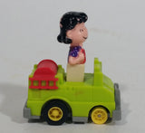 Vintage 1989 Peanuts Gang Pop Mobiles United Features Syndicate Lucy Van Pelt Green Plastic Toy Car Vehicle McDonald's Happy Meals