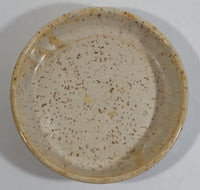 Speckled Brown Cream 5 1/2" Diameter Round Pottery Stoneware Dish