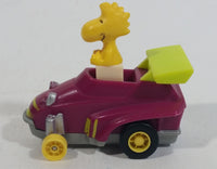 Vintage 1989 Peanuts Gang Pop Mobiles United Features Syndicate Woodstock Bird Character Plastic Toy Car Vehicle McDonald's Happy Meals