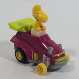 Vintage 1989 Peanuts Gang Pop Mobiles United Features Syndicate Woodstock Bird Character Plastic Toy Car Vehicle McDonald's Happy Meals