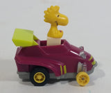 Vintage 1989 Peanuts Gang Pop Mobiles United Features Syndicate Woodstock Bird Character Plastic Toy Car Vehicle McDonald's Happy Meals