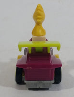 Vintage 1989 Peanuts Gang Pop Mobiles United Features Syndicate Woodstock Bird Character Plastic Toy Car Vehicle McDonald's Happy Meals