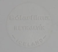 Solar-Filma Reykjavik Godafoss Water Falls Iceland Plastic Tray Souvenir Travel Collectible 5 1/8" x 3 3/4"