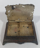 Vintage Banff 'Souvenir of Banff' Metal Hinged Keepsake Trinket Footed Dresser Vanity Box Travel Tourism Collectible