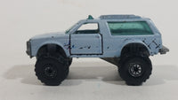 1995 Hot Wheels Blazer 4x4 Light Blue Grey Die Cast Toy Car Vehicle with Opening Doors