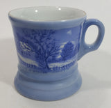 Courier and Ives Blue and white 'The Homestead in Winter" Ceramic Coffee Mug