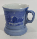 Courier and Ives Blue and white 'The Homestead in Winter" Ceramic Coffee Mug