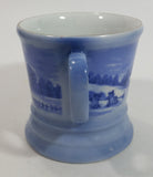 Courier and Ives Blue and white 'The Homestead in Winter" Ceramic Coffee Mug