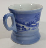 Courier and Ives Blue and white 'The Homestead in Winter" Ceramic Coffee Mug