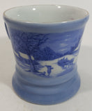 Courier and Ives Blue and white 'The Homestead in Winter" Ceramic Coffee Mug