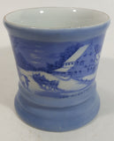 Courier and Ives Blue and white 'The Homestead in Winter" Ceramic Coffee Mug