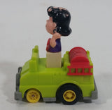 Vintage 1989 Peanuts Gang Pop Mobiles United Features Syndicate Lucy Van Pelt Green Plastic Toy Car Vehicle McDonald's Happy Meals