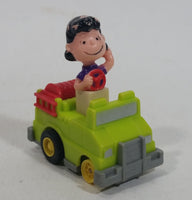 Vintage 1989 Peanuts Gang Pop Mobiles United Features Syndicate Lucy Van Pelt Green Plastic Toy Car Vehicle McDonald's Happy Meals