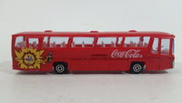 Majorette Coca-Cola Coke Soda Pop Beverage Sun Neoplan 1/87 Scale No. 373 Bus Red Plastic and Die Cast Metal Toy Car Vehicle