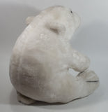 Collectible 1993 Coca-Cola Coke Soda Pop Beverage White Polar Bear Holding Coca Cola Bottle 14" Tall Stuffed Animal Plush Toy