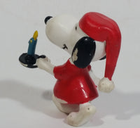 Vintage United Features Peanuts Snoopy Sleep Walking With a Candle PVC Toy Figure Made in Hong Kong