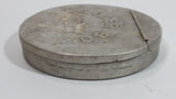 Vintage Aluminum Hinged Fishing Leader Box with Felt Pads and Leaders Inside