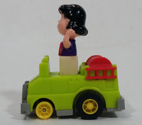 Vintage 1989 Peanuts Gang Pop Mobiles United Features Syndicate Lucy Van Pelt Green Plastic Toy Car Vehicle McDonald's Happy Meals