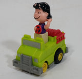 Vintage 1989 Peanuts Gang Pop Mobiles United Features Syndicate Lucy Van Pelt Green Plastic Toy Car Vehicle McDonald's Happy Meals