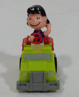 Vintage 1989 Peanuts Gang Pop Mobiles United Features Syndicate Lucy Van Pelt Green Plastic Toy Car Vehicle McDonald's Happy Meals