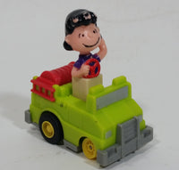 Vintage 1989 Peanuts Gang Pop Mobiles United Features Syndicate Lucy Van Pelt Green Plastic Toy Car Vehicle McDonald's Happy Meals