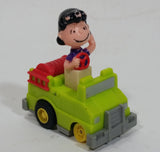 Vintage 1989 Peanuts Gang Pop Mobiles United Features Syndicate Lucy Van Pelt Green Plastic Toy Car Vehicle McDonald's Happy Meals