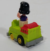 Vintage 1989 Peanuts Gang Pop Mobiles United Features Syndicate Lucy Van Pelt Green Plastic Toy Car Vehicle McDonald's Happy Meals