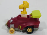 Vintage 1989 Peanuts Gang Pop Mobiles United Features Syndicate Woodstock Bird Character Plastic Toy Car Vehicle McDonald's Happy Meals