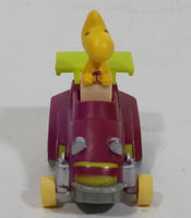 Vintage 1989 Peanuts Gang Pop Mobiles United Features Syndicate Woodstock Bird Character Plastic Toy Car Vehicle McDonald's Happy Meals