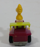 Vintage 1989 Peanuts Gang Pop Mobiles United Features Syndicate Woodstock Bird Character Plastic Toy Car Vehicle McDonald's Happy Meals