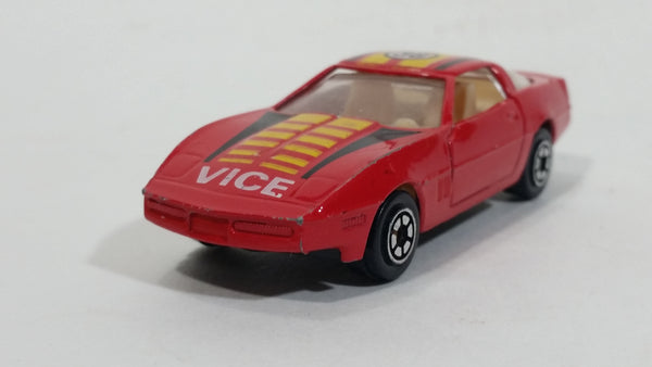 Yatming Chevrolet Corvette 'Vice' 38 Red No. 1038 Die Cast Toy Car Vehicle