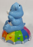 TCFC Care Bears Blue Grumpy Bear Rain Cartoon Character On Rainbow Heart Umbrella Ceramic Coin Bank Collectible