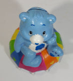 TCFC Care Bears Blue Grumpy Bear Rain Cartoon Character On Rainbow Heart Umbrella Ceramic Coin Bank Collectible