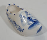 Delft Blue Holland Hand Painted Dutch Windmill Decor Ceramic Clog Shoe Ash Tray