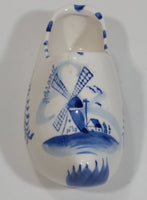 Delft Blue Holland Hand Painted Dutch Windmill Decor Ceramic Clog Shoe Ash Tray