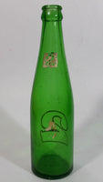 Vintage 2 Way Soda Pop Beverage Green Glass 9" Tall Bottle