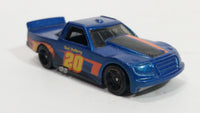 2015 Hot Wheels Race Team Circle Trucker Truck Dark Blue Die Cast Toy Car Vehicle