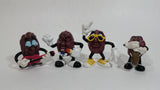 1987 Calrab The California Raisins Music Band PVC Toy Figures Set of 4 Saxophone, Guitar, Singer, Pointing